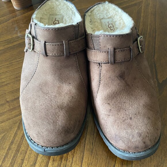 Ugg Suede Clogs (Mules) Sherpa lined | size 9 - Picture 1 of 7